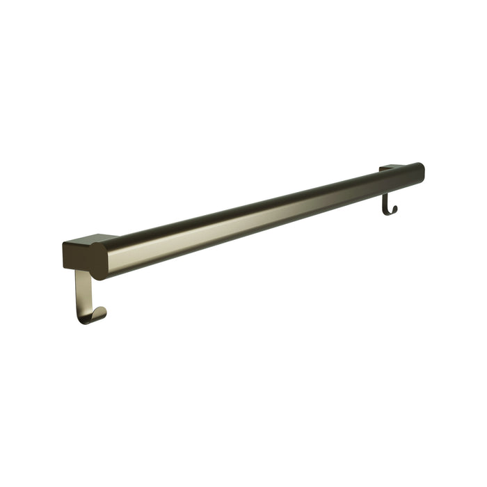 Grab Bar Oval, Stainless Satin-w/Hooks, 36" Brushed Bronze