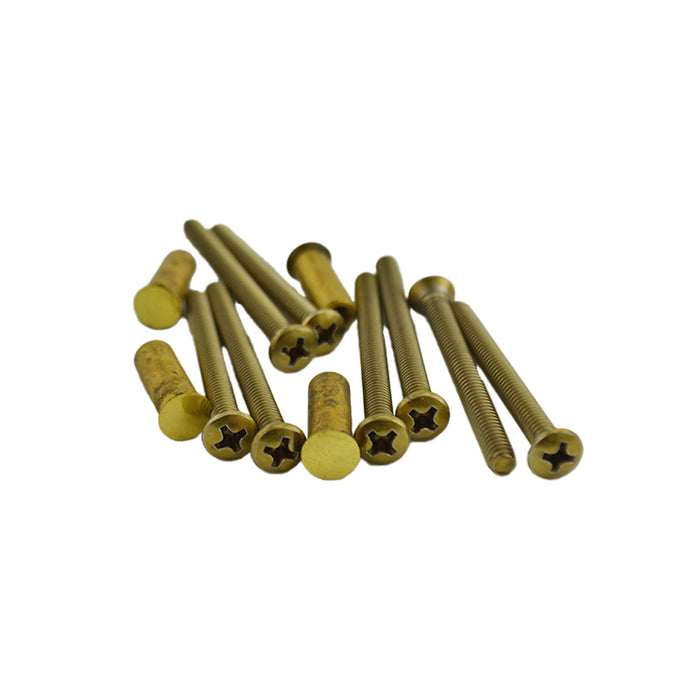 Ives Commercial 09355605 Steel Sex Bolts for Letter Box Plates Bright Brass Finish