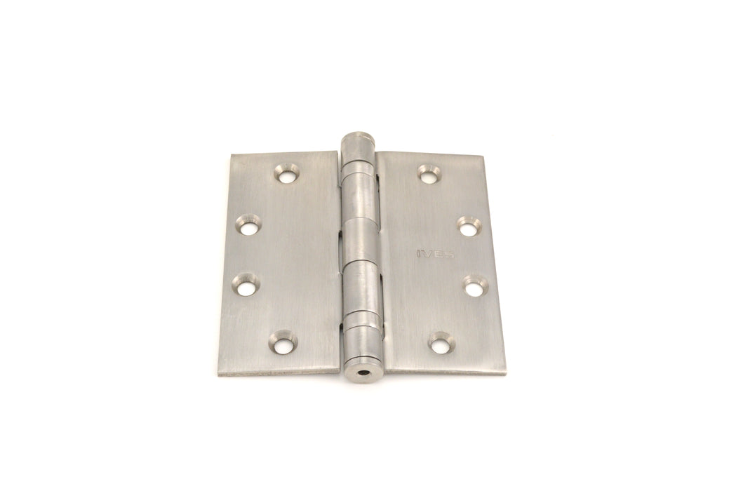 Ives Commercial 5BB1412630 4-1/2" x 4-1/2" Five Knuckle Ball Bearing Standard Weight Hinge Satin Stainless Steel Finish