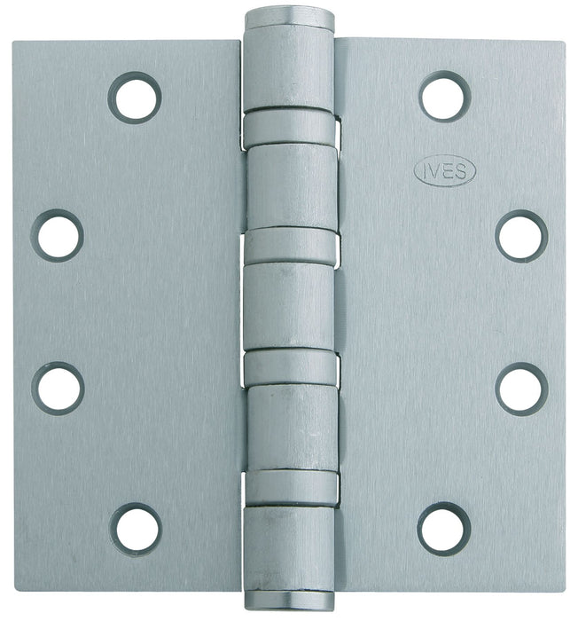 Ives Commercial 5BB1412646 4-1/2" x 4-1/2" Five Knuckle Ball Bearing Standard Weight Hinge Satin Nickel Finish