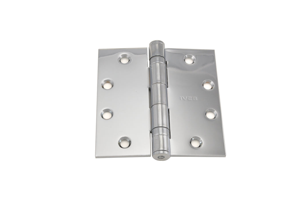 Ives Commercial 5BB1412651 4-1/2" x 4-1/2" Five Knuckle Ball Bearing Standard Weight Hinge Bright Chrome Finish