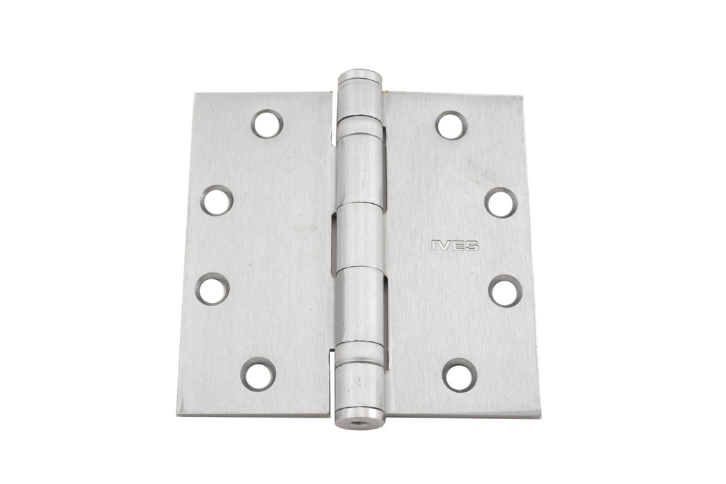 Ives Commercial 5BB14652 4" x 4" Five Knuckle Ball Bearing Standard Weight Hinge Satin Chrome Finish