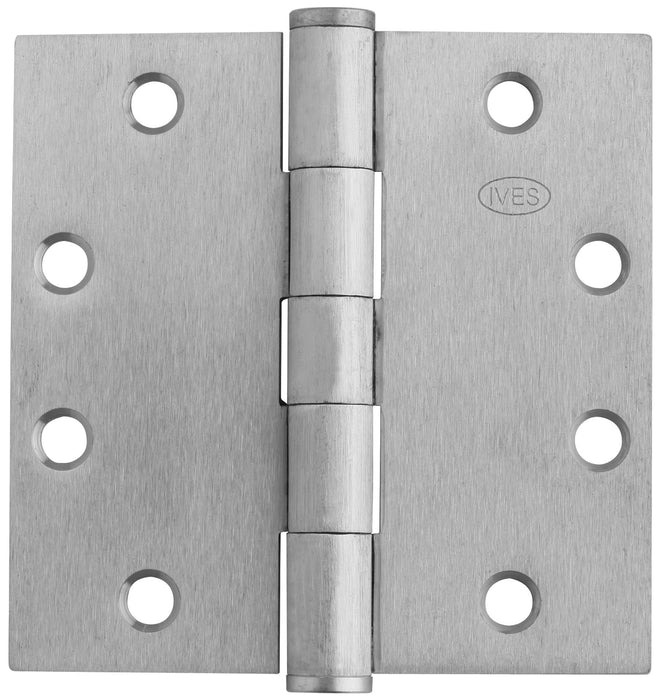 Ives Commercial 5PB1412652 4-1/2" x 4-1/2" Five Knuckle Plain Bearing Standard Weight Hinge Satin Chrome Finish