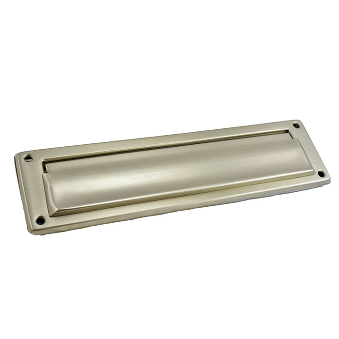 Ives Commercial 620B15 Solid Brass Magazine Mail Slot with Spring Loaded Front and Open Back Satin Nickel Finish