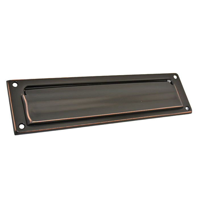 Ives Commercial 620B716 Solid Brass Magazine Mail Slot with Spring Loaded Front and Open Back Aged Bronze Finish