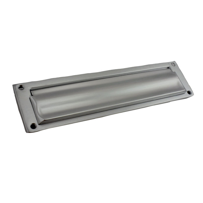 Ives Commercial 620PA28 Aluminum Magazine Mail Slot with Spring Loaded Front and Open Back Aluminum Finish
