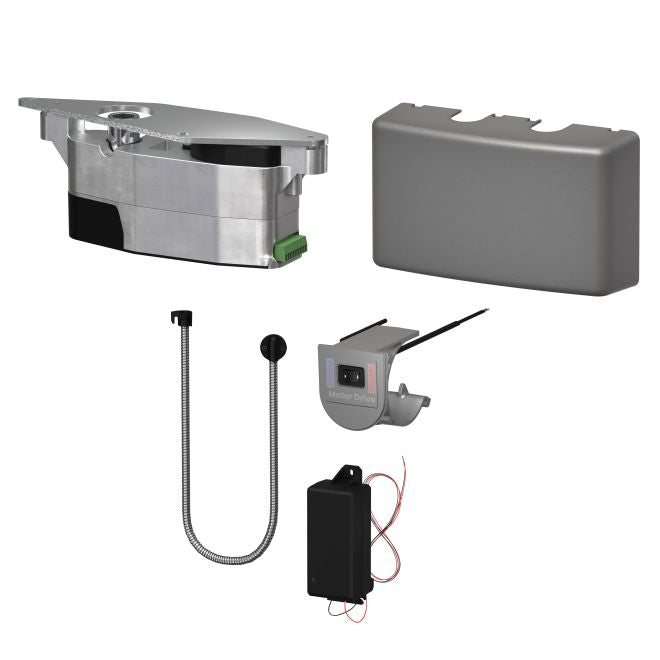 LCN 6440AL COMPACT Automatic Operator Module Kit with Gearmotor Assembly, Cover, Wall Adapter, Door Loop, and 30' of Copper Wire Aluminum Finish (4040XP Closer Required)