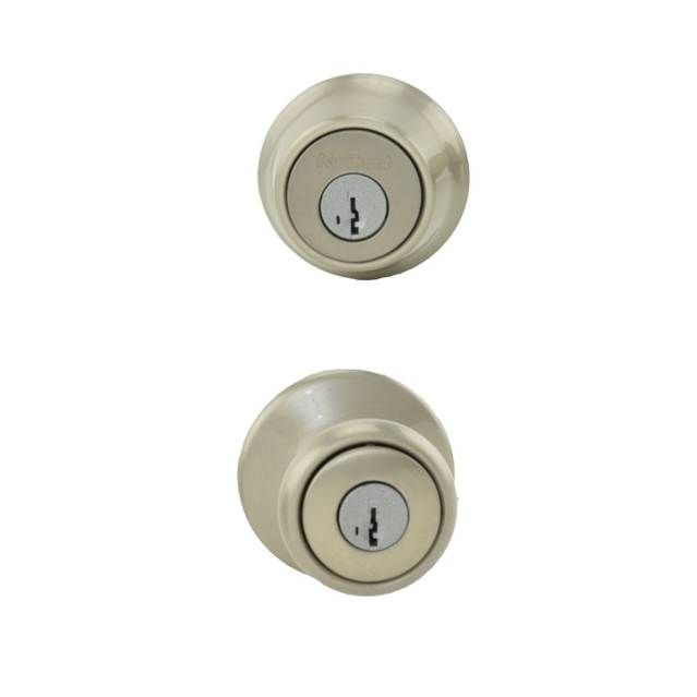 Kwikset 690T-15S Combo Keyed Entry Tylo Knob with Single Cylinder Deadbolt with RCAL Latch and RCS Strike Satin Nickel Finish