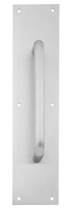 Ives Commercial 8302826D416 8" Straight Pull 3/4" Round with 4" x 16" Plate Satin Chrome Finish