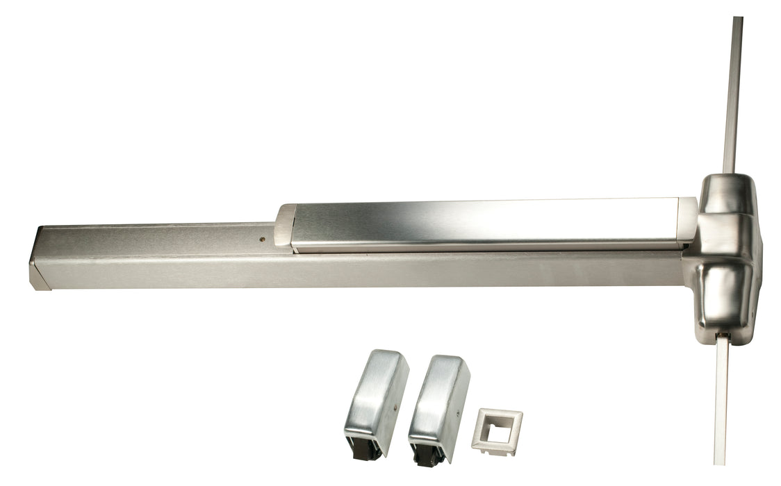 Von Duprin 9827EO32D3 3' Surface Vertical Rod Smooth Case Exit Device 630 Satin Stainless Steel Finish