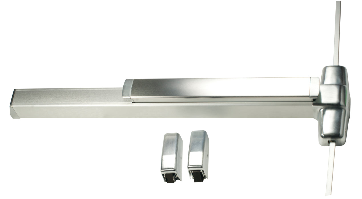 Von Duprin 9827EOF26D3 3' Fire Rated Surface Vertical Rod Smooth Case Exit Device; 626 Satin Chrome Finish