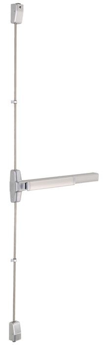 Von Duprin 9927EO26D3 3' Surface Vertical Rod Grooved Case Exit Device; 626 Satin Chrome Finish