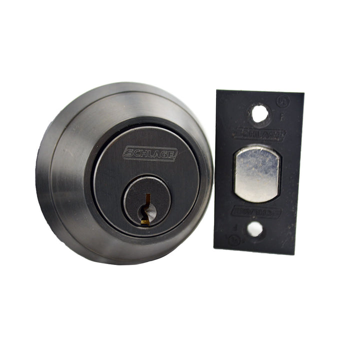 Schlage Commercial B662P613 Grade 1 Double Cylinder Deadbolt C Keyway with 12296 Latch and 10094 Strike Oil Rubbed Bronze Finish