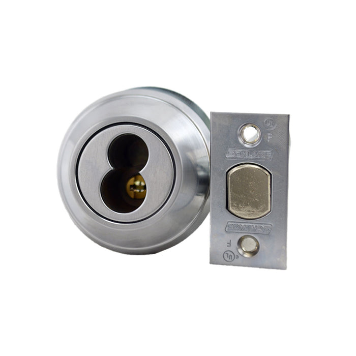 Schlage Commercial B663J626 Grade 1 Classroom Deadbolt Less Large Format Interchangeable Core with 12296 Latch and 10094 Strike Satin Chrome Finish