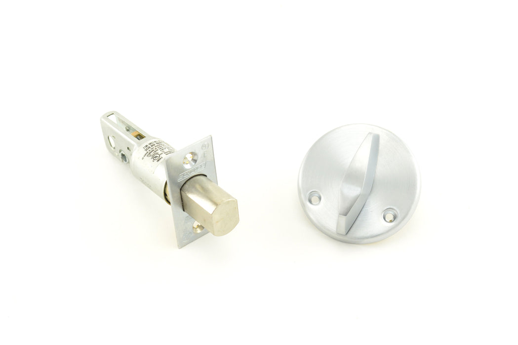 Schlage Commercial B680626 Grade 1 Turn Only Deadbolt with 12296 Latch and 10094 Strike Satin Chrome Finish