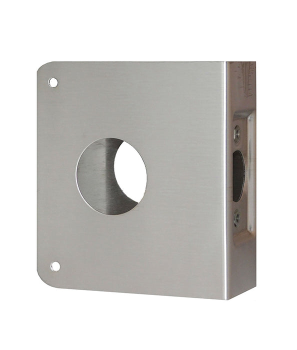Don-Jo CW6S Classic Wrap Around for Deadbolt with 1-1/2" Hole with 2-3/8" Backset and 1-3/4" Door Stainless Steel Finish
