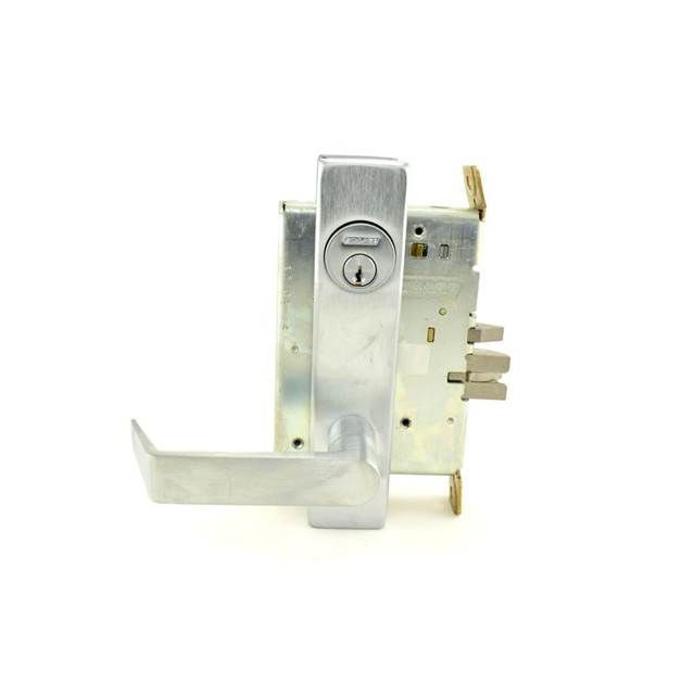 Schlage Commercial L9080P06L626 Storeroom Mortise Lock C Keyway with 06 Lever and L Escutcheon Satin Chrome Finish