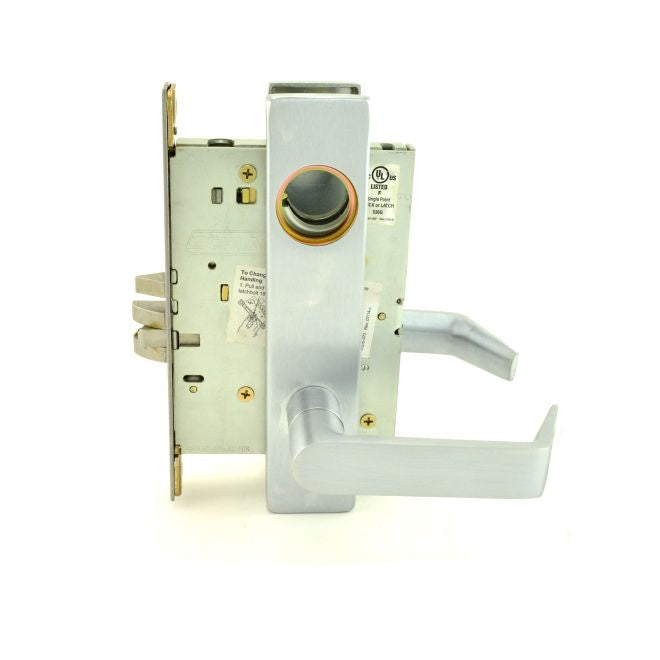 Schlage Commercial L9453P06L626 Entry / Office with Deadbolt Mortise Lock C Keyway with 06 Lever and L Escutcheon Satin Chrome Finish