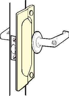 Don-Jo LP207SL 2-3/4" x 7" Latch Protector for Outswing Doors Silver Plated Finish