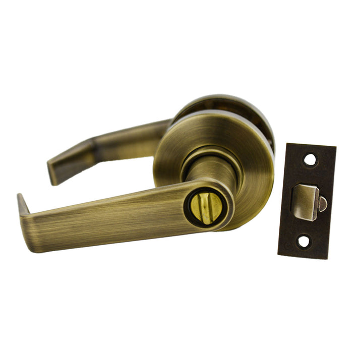 Schlage Commercial S51PSAT609 S Series Entry C Keyway Saturn with 16-203 Latch 10-001 Strike Antique Brass Finish