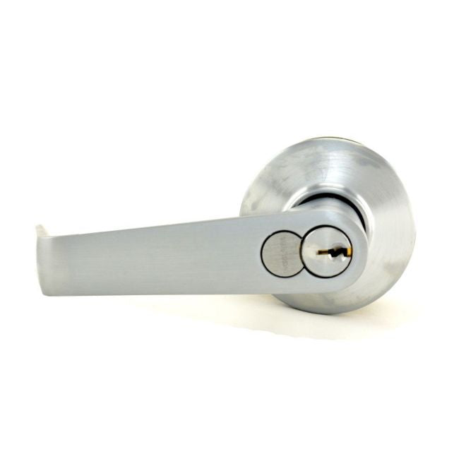 Schlage Commercial S51RSAT626 S Series Entry C Keyway Large Format Saturn with 16-203 Latch 10-001 Strike Satin Chrome Finish