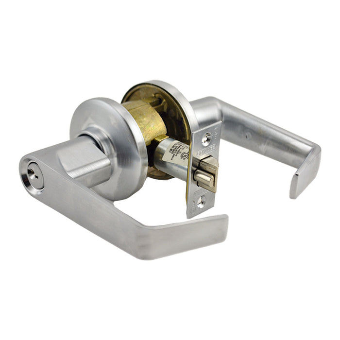 Schlage Commercial S80PSAT626 S Series Storeroom C Keyway Saturn with 16-203 Latch 10-001 Strike Satin Chrome Finish