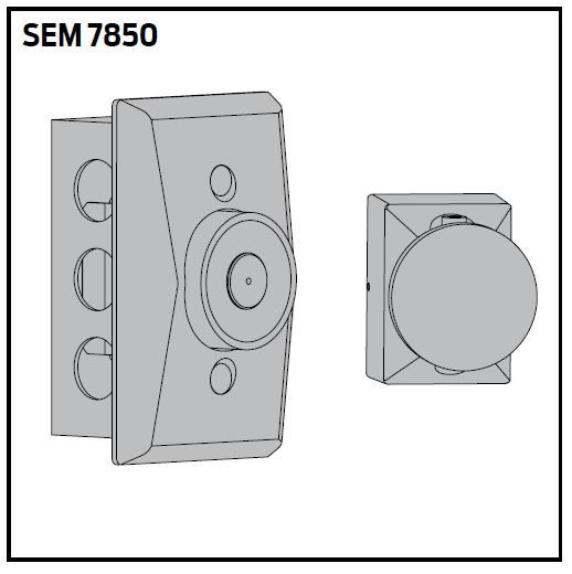 LCN SEM7850DKBRZ Standard Profile Recessed Wall Mount Hold Open Magnet 695 Dark Bronze Finish
