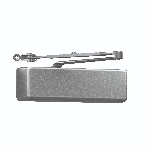 Heavy Duty Surface Mount Door Closer with Full Cover and Regular Arm Aluminum Finish