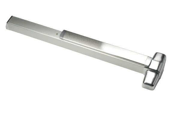 Smooth Case Concealed Vertical Rod Exit Device with Satin Chrome Finish