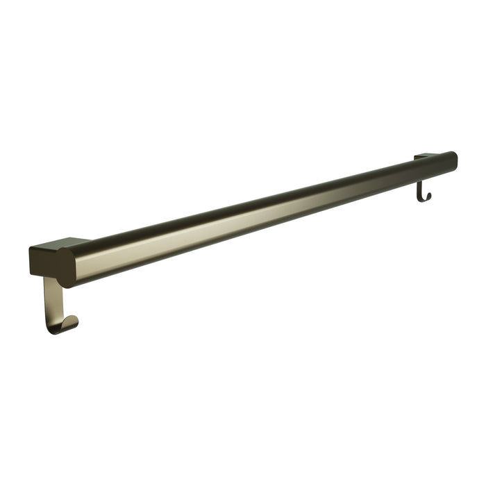 Grab Bar Oval, Stainless Satin-w/Hooks, 42" Brushed Bronze