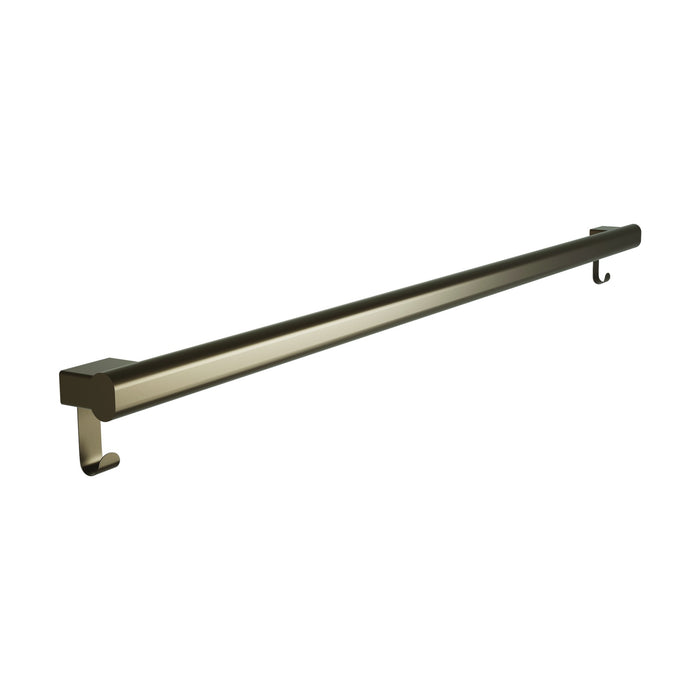 Grab Bar Oval, Stainless Satin-w/Hooks, 48" Brushed Bronze