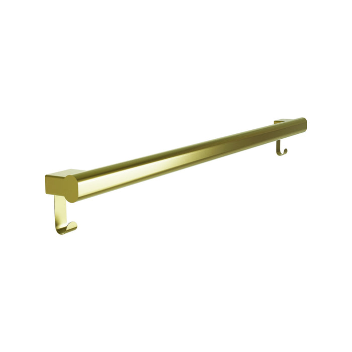 Grab Bar Oval, Stainless Satin-w/Hooks, 36" Brushed Brass