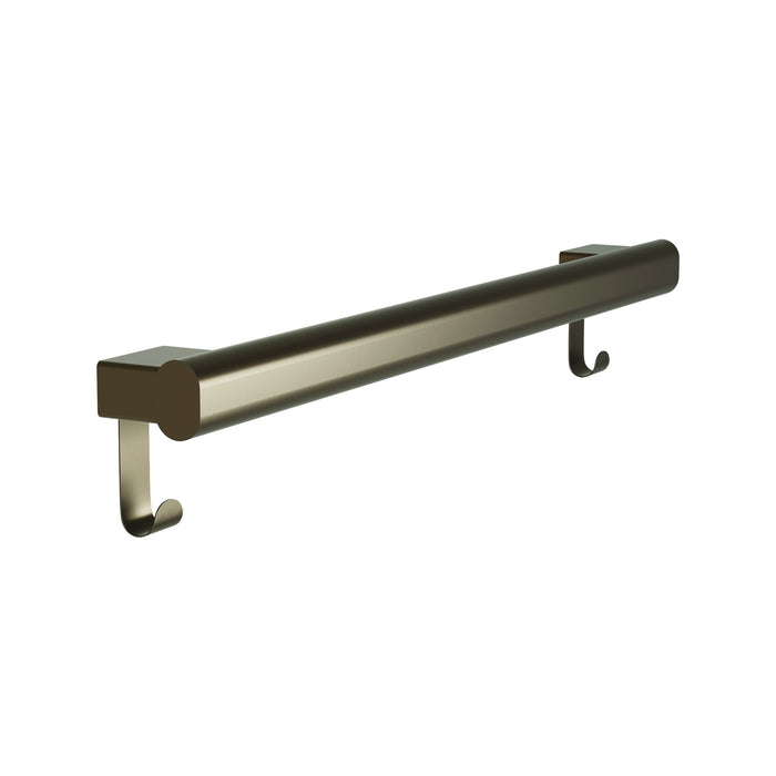 Grab Bar Oval, Stainless Satin-w/Hooks, 24" Brushed Bronze