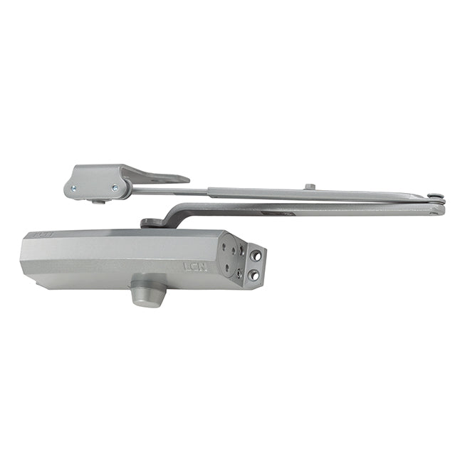 LCN 1250RWPAAL Parallel Arm Adjustable 1-5 Surface Mounted Regular Door Closer with TBSRT Thru Bolts 689 Aluminum Finish