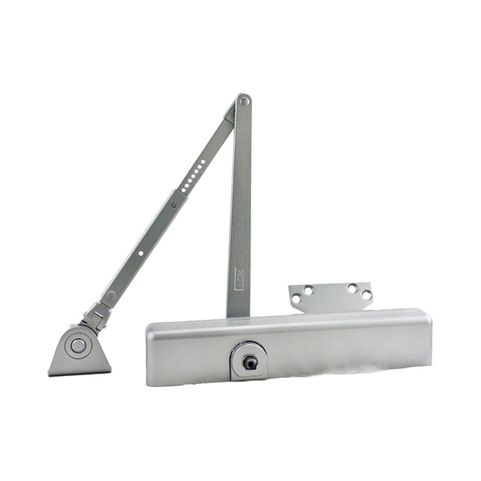 LCN 1461HWPAAL Parallel Arm Adjustable 1-6 Surface Mounted Hold Open Door Closer with TBSRT Thru Bolts 689 Aluminum Finish