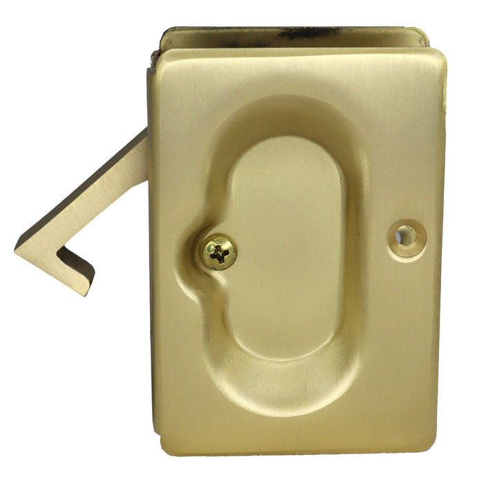 Emtek 2101US4 Pass Pocket Door Lock Satin Brass Finish