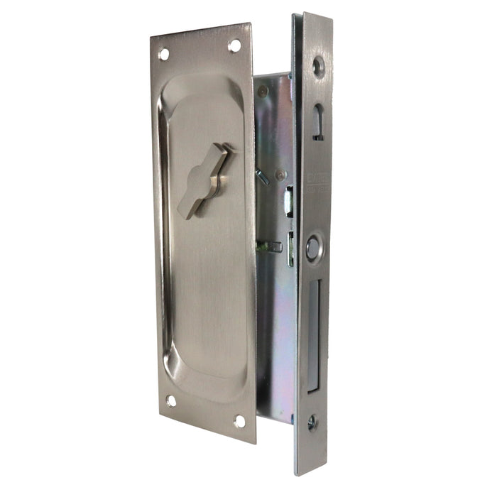 Emtek 2103US15134 Keyed Pocket Door Mortise Lock for 1-3/4" Door Satin Nickel Finish