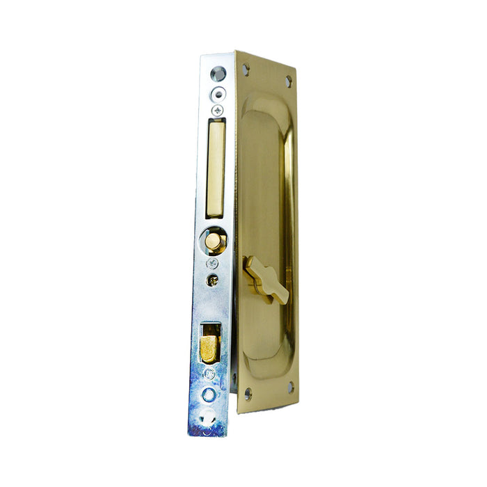 Emtek 2105US3138 Priv Pocket Door Mortise Lock for 1-3/8" Door Polished Brass Lifetime Finish
