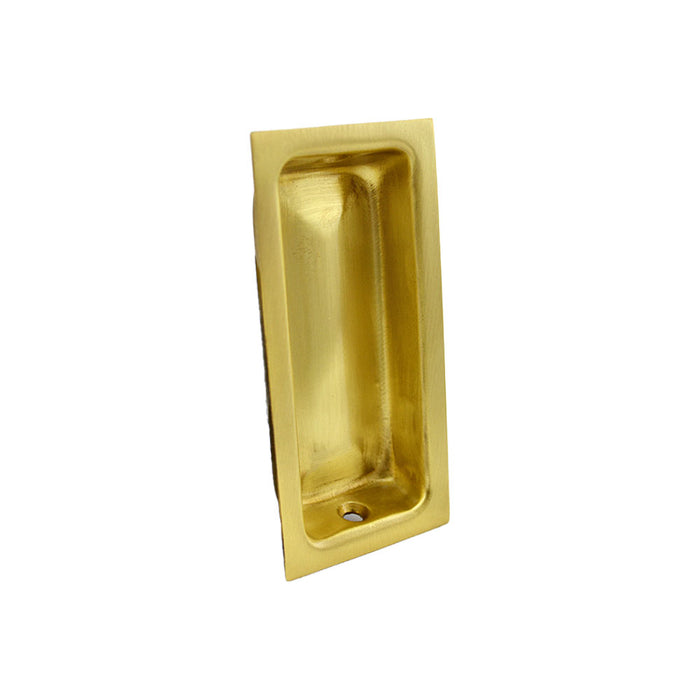 Ives Commercial 227B4 Solid Brass Large Rectangular Flush Pull Satin Brass Finish
