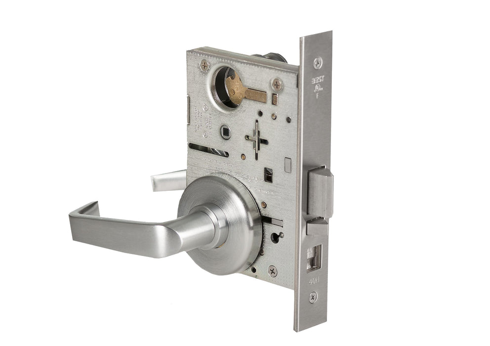 Best 45H7A15H626RH Mortise Lock 7 Pin Office 15 Lever with H Rose Right Hand Satin Chrome Finish
