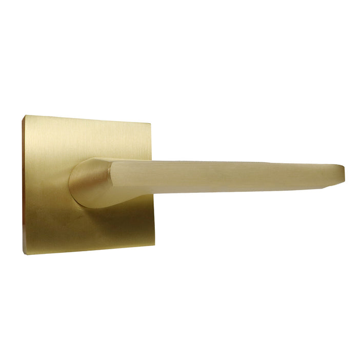Emtek 5110HLOUS4RH Helios Lever Right Hand 2-3/8" Backset Passage with Square Rose for 1-1/4" to 2" Door Satin Brass Finish