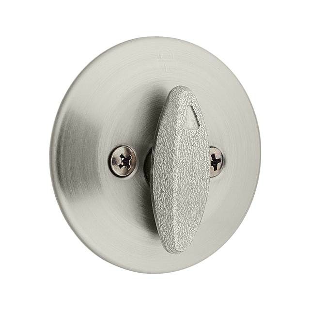 Kwikset 663-15V1 One Sided Turn Deadbolt with New Chassis with 2-3/8" Latch and SCS Strike Satin Nickel Finish