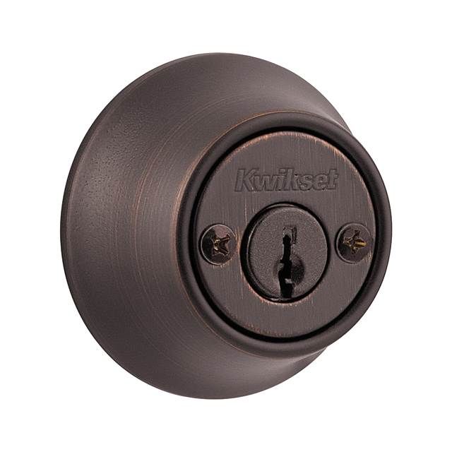 Kwikset 665-11PV1 Double Cylinder Deadbolt with New Chassis with RCAL Latch and RCS Strike Venetian Bronze Finish