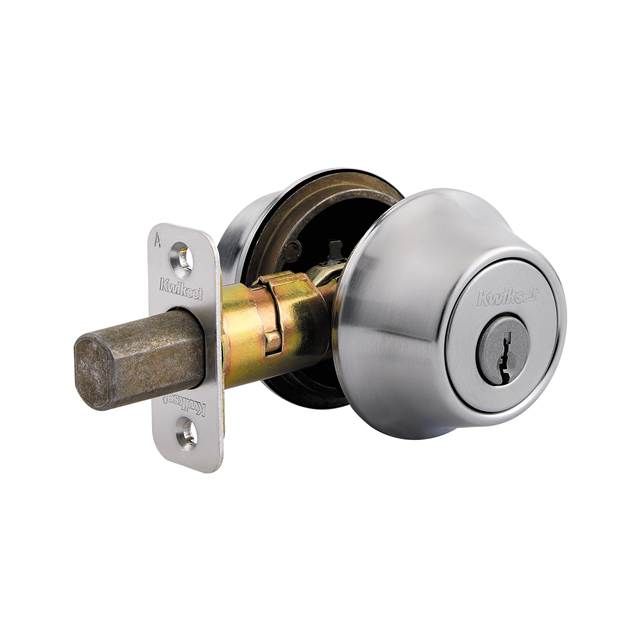Kwikset 665-26DV1 Double Cylinder Deadbolt with New Chassis with RCAL Latch and RCS Strike Satin Chrome Finish