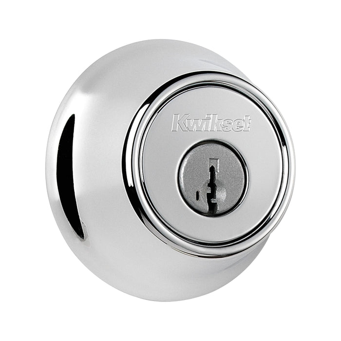 Kwikset 665-26SV1 Double Cylinder Deadbolt with New Chassis SmartKey with RCAL Latch and RCS Strike Bright Chrome Finish