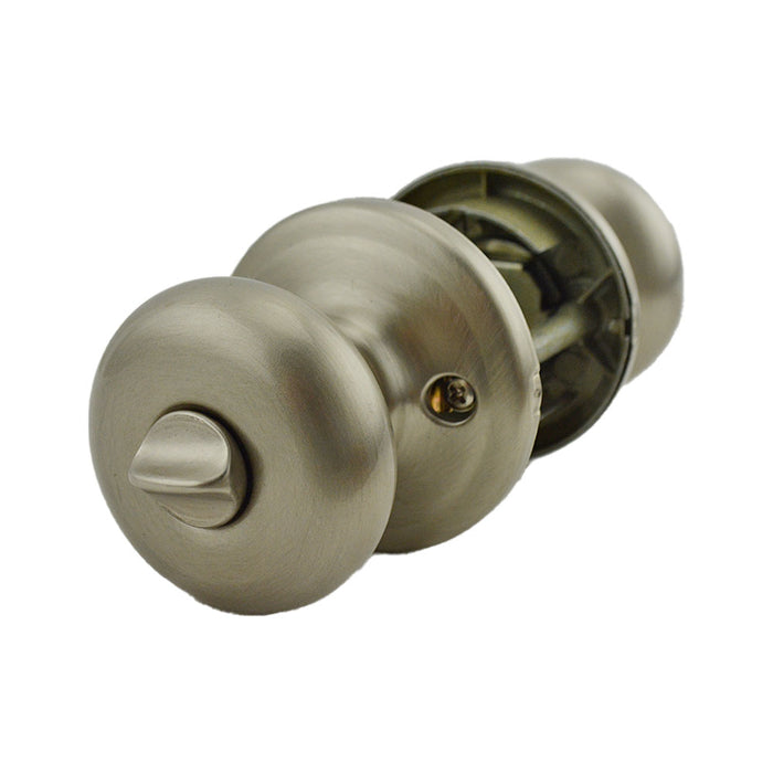Kwikset 740H-15V1 Hancock Knob Entry Door Lock with New Chassis with 6AL Latch and RCS Strike Satin Nickel Finish