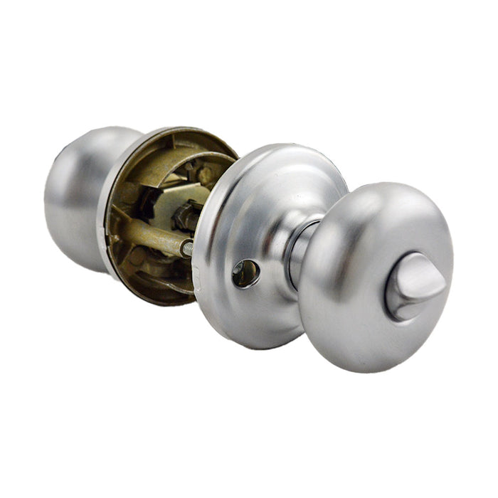 Kwikset 740H-26DSV1 Hancock Knob Entry Door Lock SmartKey with New Chassis with 6AL Latch and RCS Strike Satin Chrome Finish