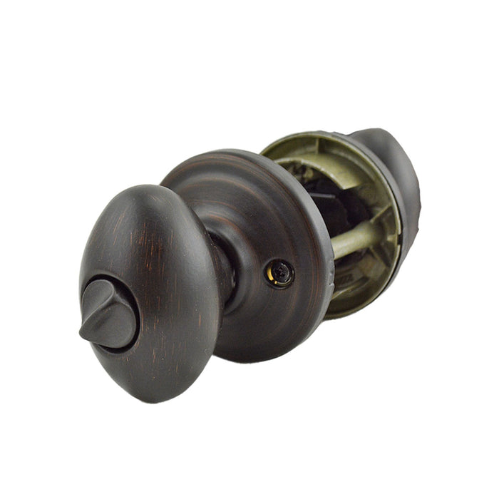 Kwikset 740L-11PSV1 Laurel Knob Entry Door Lock SmartKey with New Chassis with 6AL Latch and RCS Strike Venetian Bronze Finish