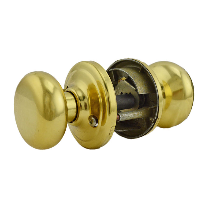 Kwikset 750H-3V1 Hancock Knob Vestibule Door Lock with New Chassis with 6AL Latch and RCS Strike Bright Brass Finish