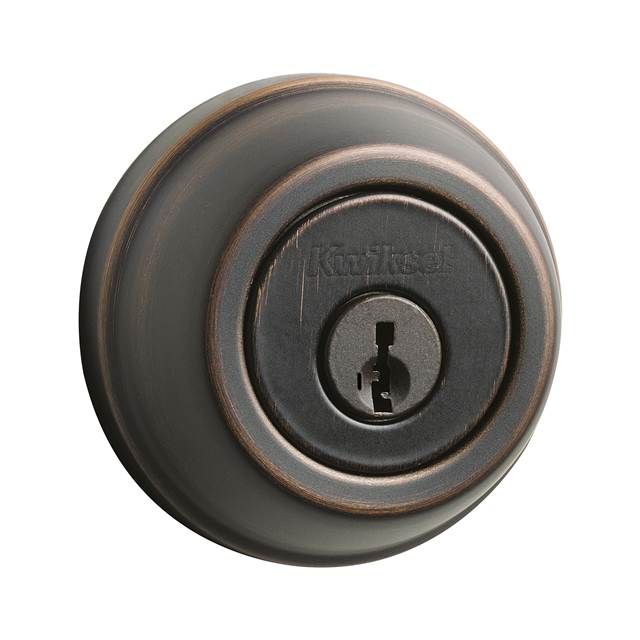 Kwikset 780-11PS Single Cylinder Deadbolt SmartKey with RCAL Latch and RCS Strike Venetian Bronze Finish